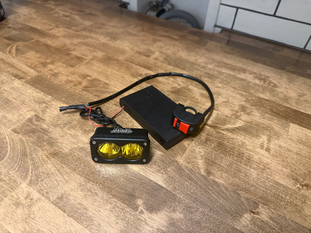 Battery powered baja lights for all emotos/ebikes