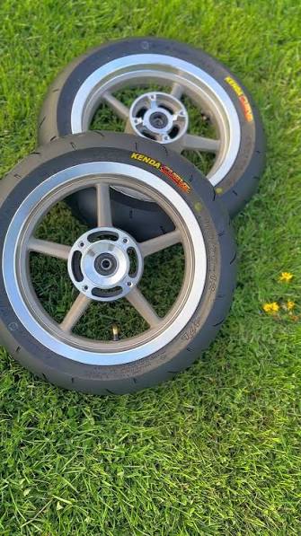 12 Inch Supermoto Wheels chrome (Yozma/Tuttio/Heybike)