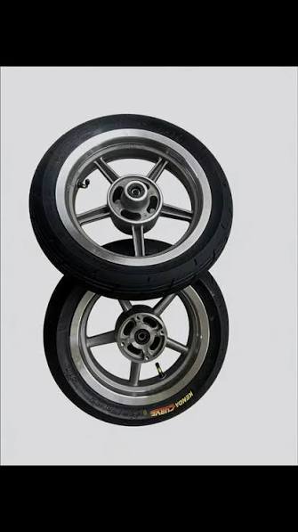 12 Inch Supermoto Wheels chrome (Yozma/Tuttio/Heybike)